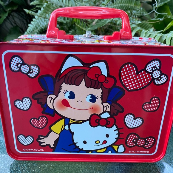 RARE VTG 💫 Peko x Hello Kitty Red Lunchbox ❤️ - Picture 2 of 11
